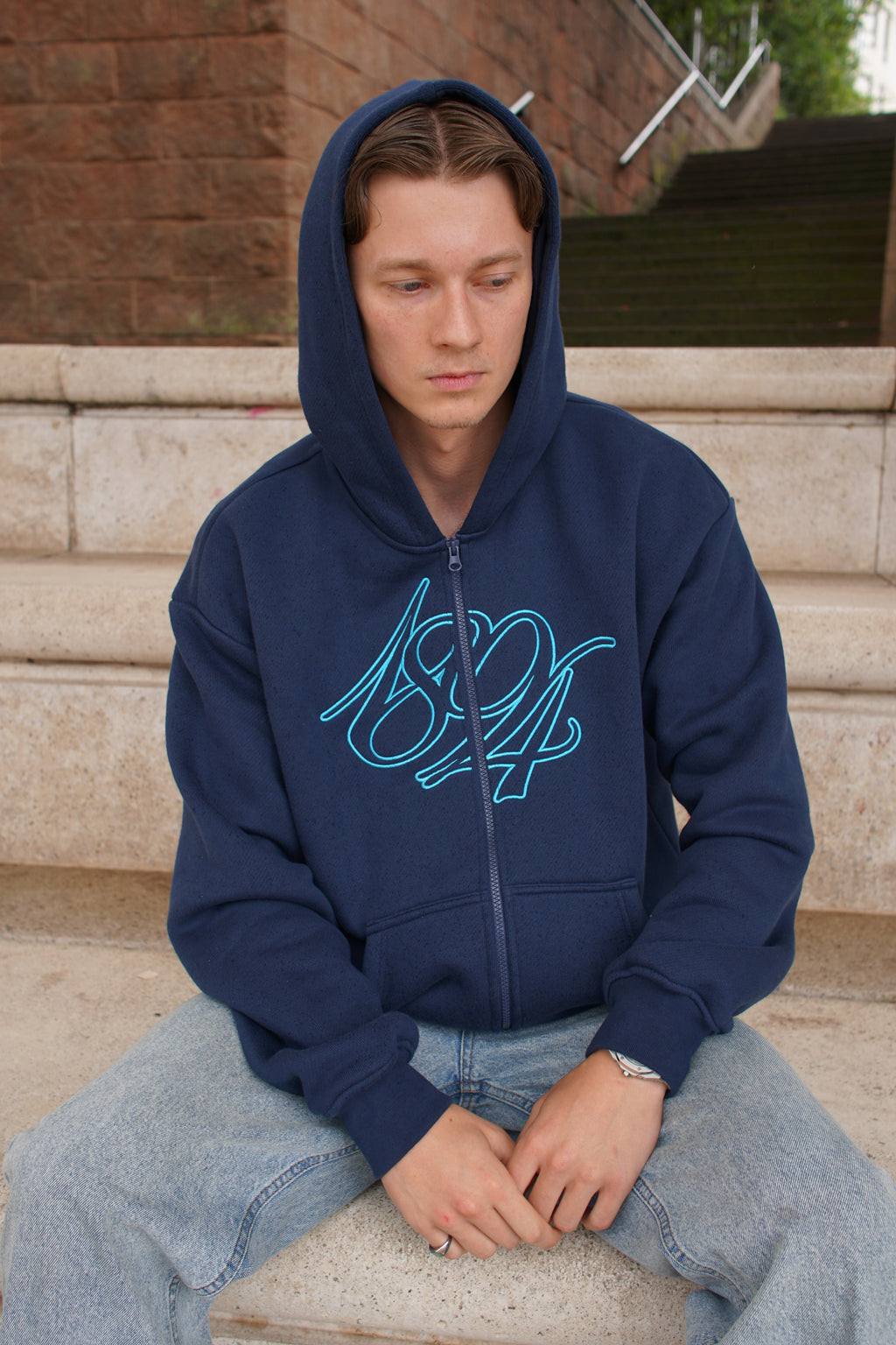 Script Logo Zip Up Hoodie (Coming Soon)